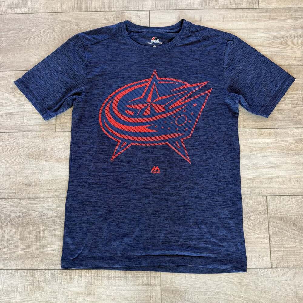Majestic Columbus Blue Jackets Mens S Navy Cool